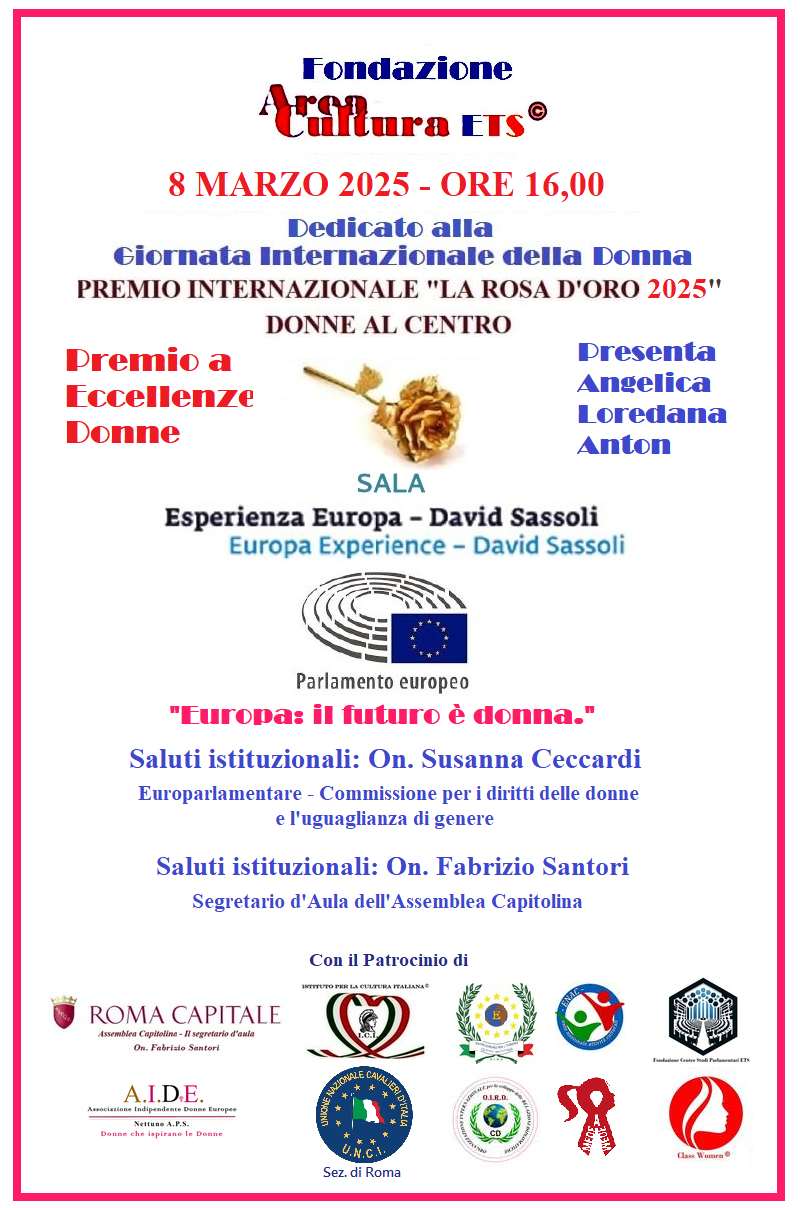Premio Internazionale «La Rosa d’Oro 2025» – Donne al centro