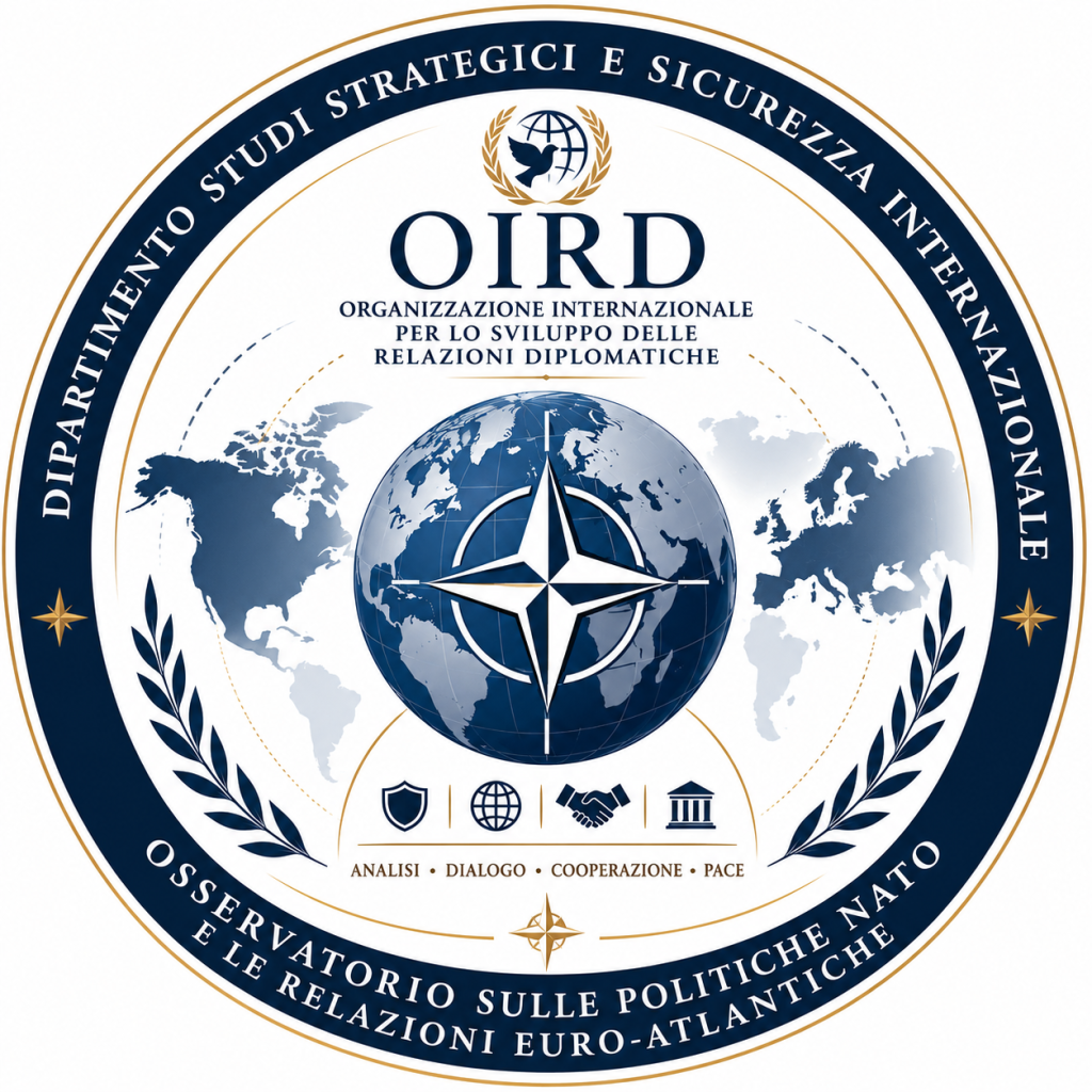 Logo dell'Osservatorio sulle Politiche NATO e le Relazioni Euro-Atlantiche, Dipartimento Studi Strategici e Sicurezza Internazionale dell'OIRD