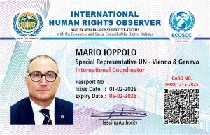 Tessera IHRO di Mario Ioppolo, Special Representative UN – Vienna & Geneva, International Coordinator